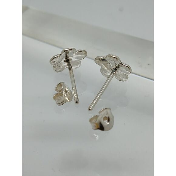 Vintage Estate Jewelry NOS .925 Sterling Silver Light Blue Crystal New Earrings - Picture 7 of 9